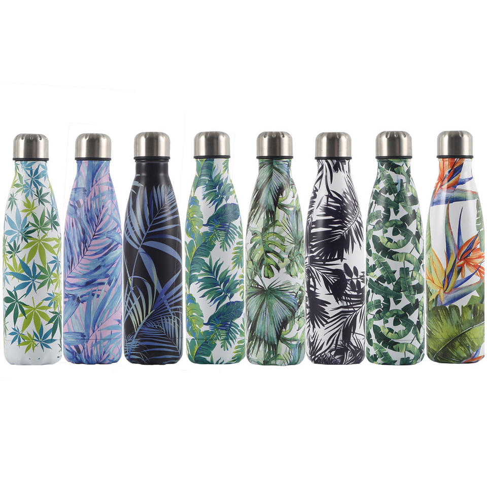 senhua sports water bottle lightweight twist-capthermos riple Insulated shatterproof dtainless steel with carrying pouch, Indigo bllack gradient