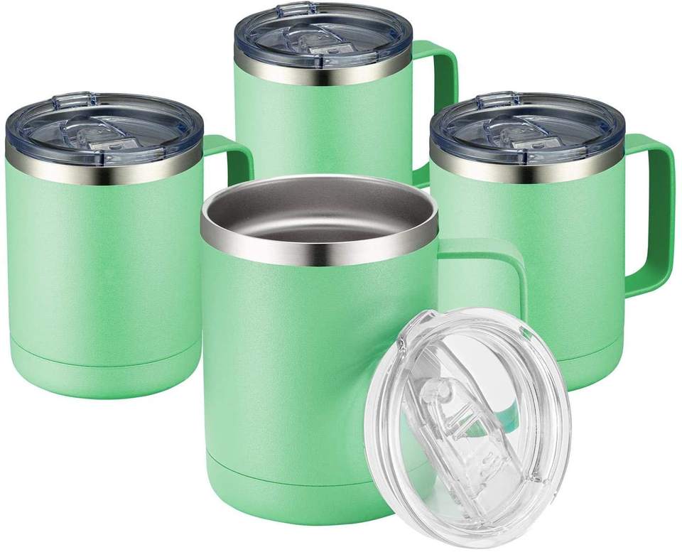 Travel Coffee Mug  Water Metal Canteen Double Wall Vacuum TumblerReusable To Go Mug for Hot/Ice Coffee Tea